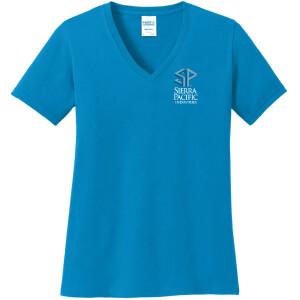 PORT & COMPANY ® LADIES CORE COTTON V-NECK TEE. LPC54V