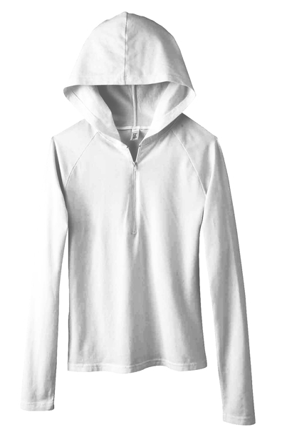 Bella Ladies’ Stretch Half-Zip Pullover Hood