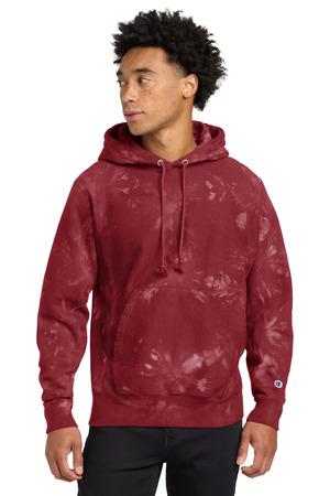 Reverse Weave Scrunch-Dye Tie-Dye Hooded Sweatshirt.