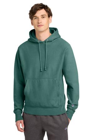 Reverse Weave Garment-Dyed Hooded Sweatshirt.