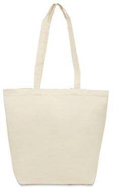 Large Gusseted Cotton Canvas Tote