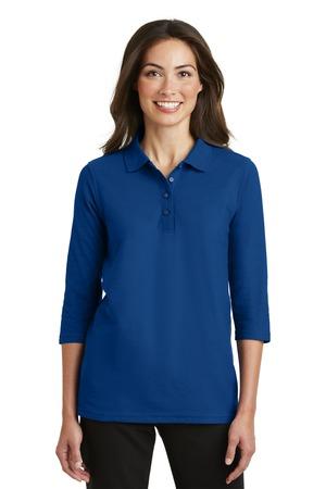 Port Authority Ladies Silk Touch 3/4-Sleeve Polo
