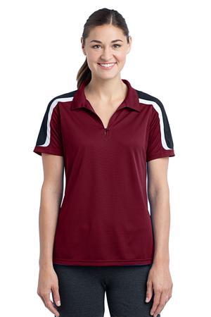 Sport-Tek Ladies Tricolor Shoulder Micropique Sport-Wick Polo