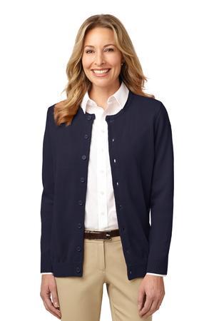 Port Authority Ladies Value Jewel-Neck Cardigan Sweater