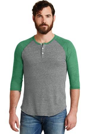 Alternative Eco-Jersey 3/4-Sleeve Raglan Henley