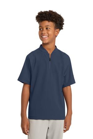 New Era Youth Cage Short Sleeve 1/4-Zip Jacket
