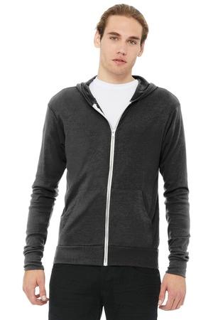 BELLA+CANVAS Unisex Triblend Full-Zip Lightweight Hoodie