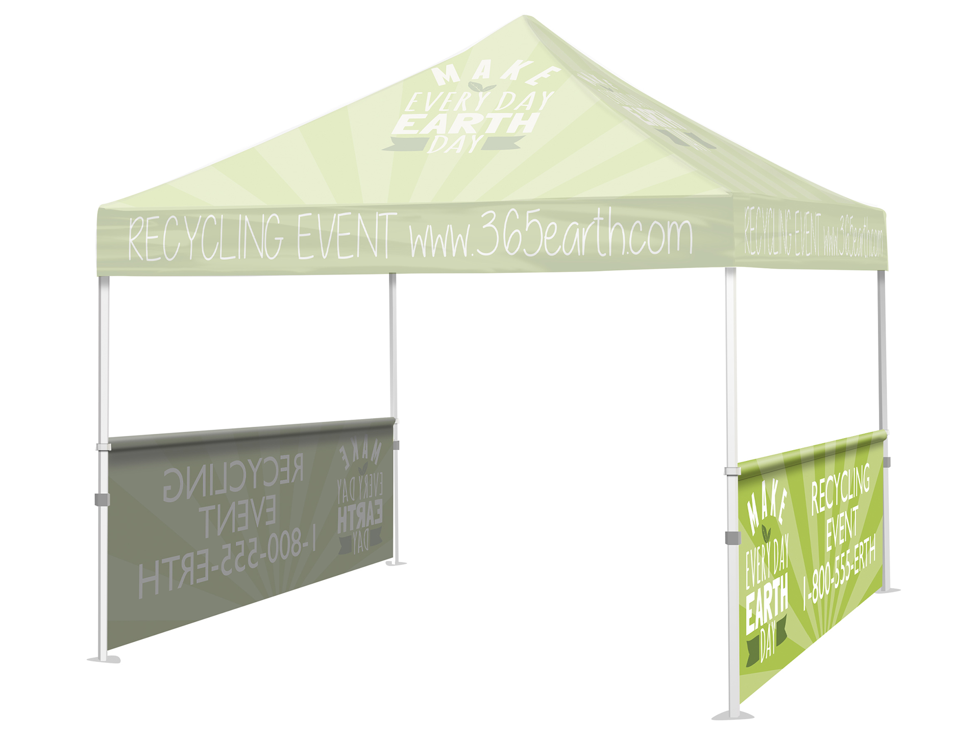 Event tent half side wall