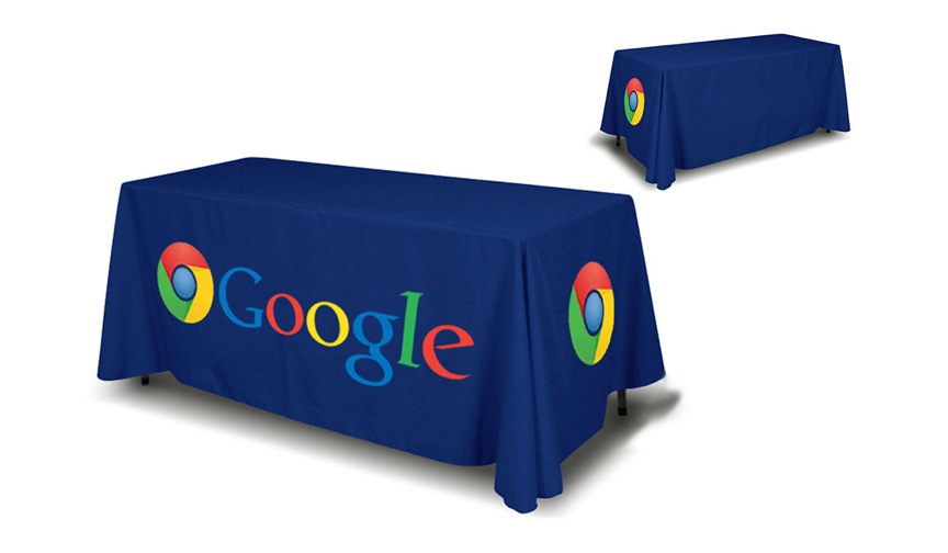 6 foot table cover with full back