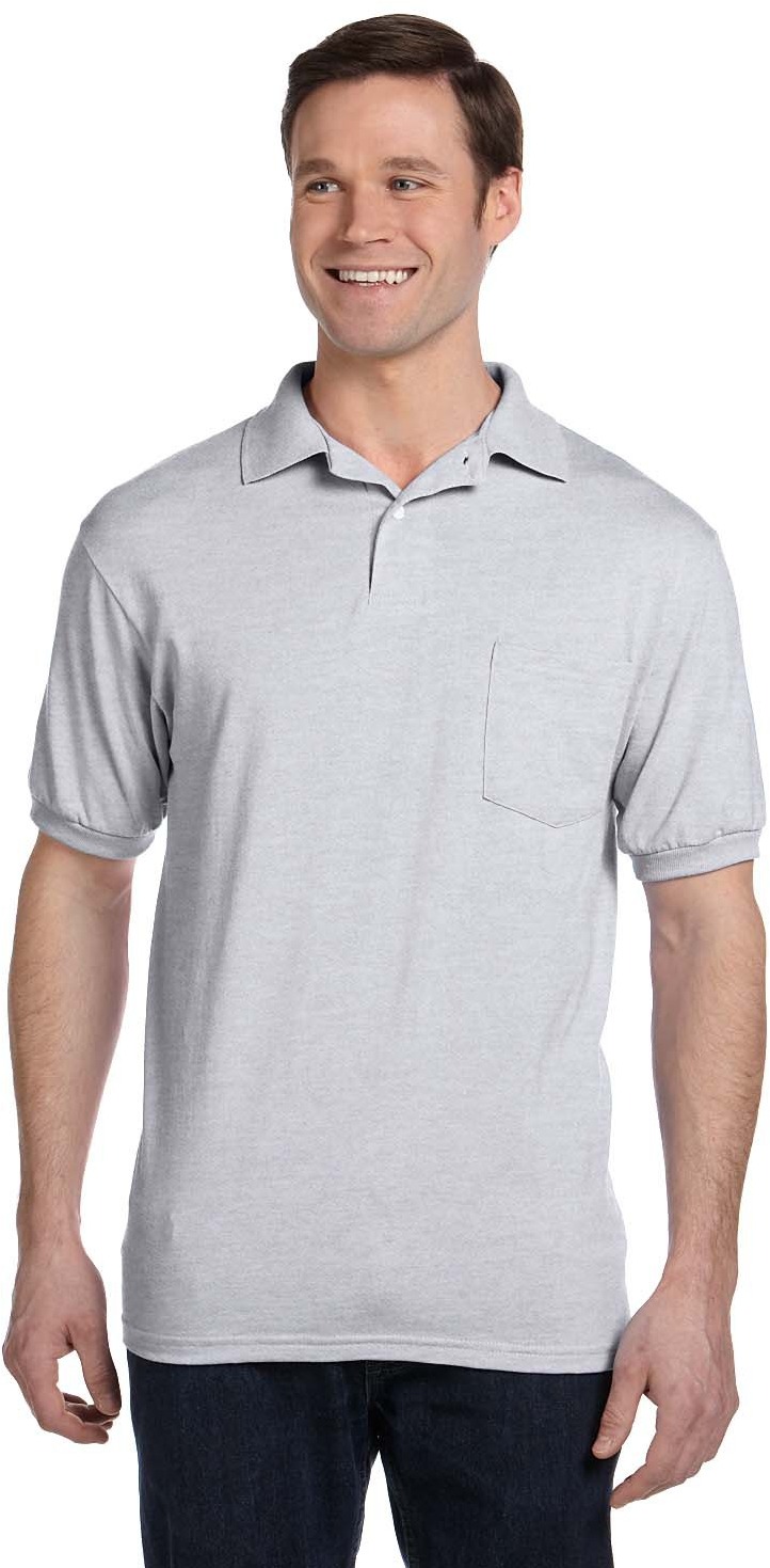 Adult 5.2 oz., 50/50 EcoSmart® Jersey Pocket Polo