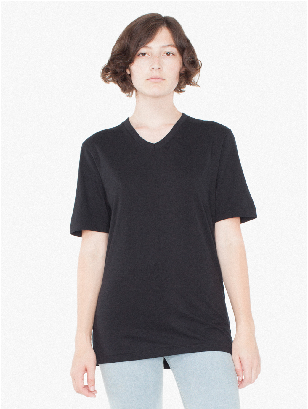 Unisex Organic Fine Jersey Short-Sleeve Classic V-Neck