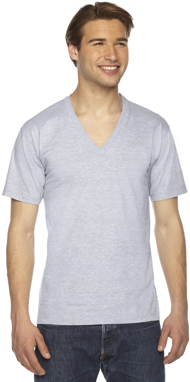 Unisex Fine Jersey Short-Sleeve V-Neck T-Shirt