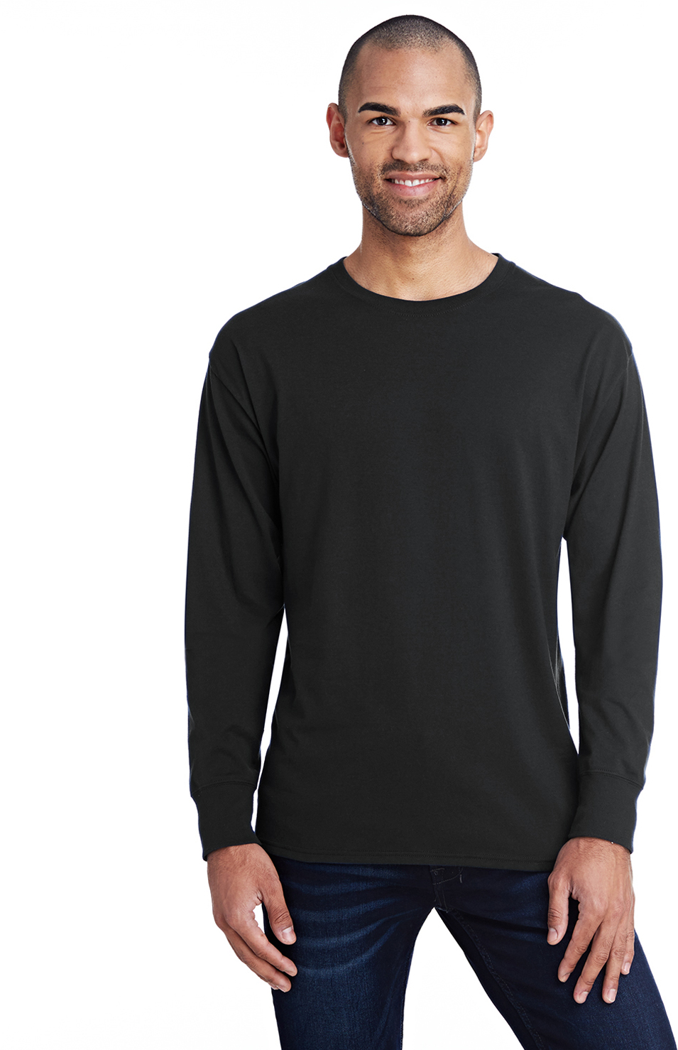 Men’s 4.5 oz., 60/40 Ringspun Cotton/Polyester X-Temp® Long-Sleeve T-Shirt