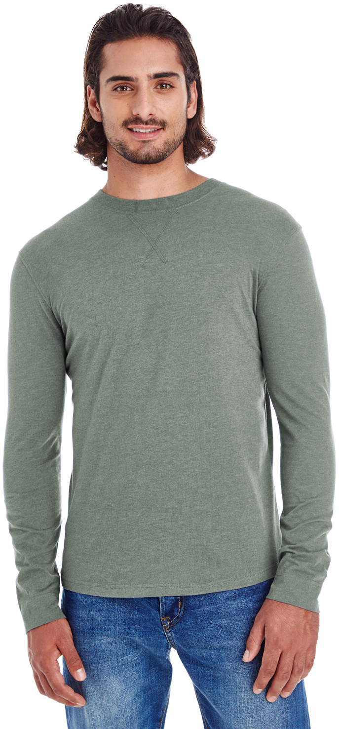 Men’s Heather Sueded Long-Sleeve Jersey