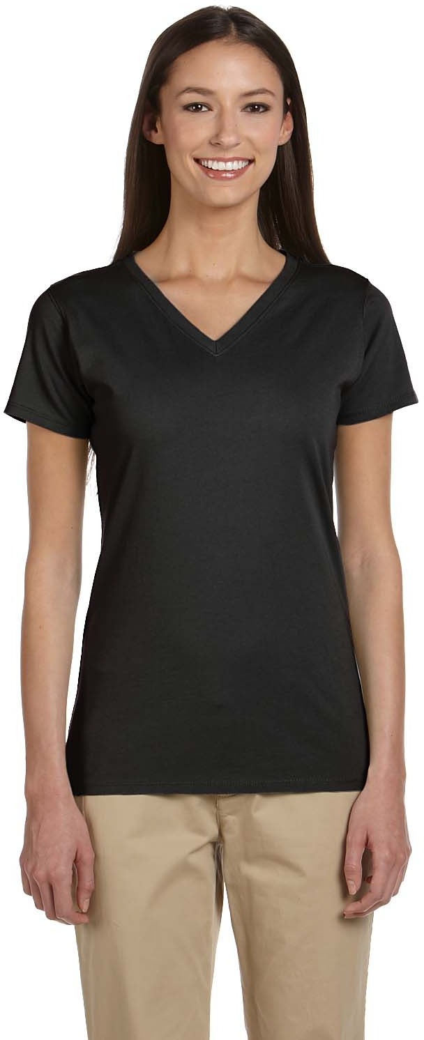 Ladies’ 4.4 oz., 100% Organic Cotton Short-Sleeve V-Neck T-Shirt