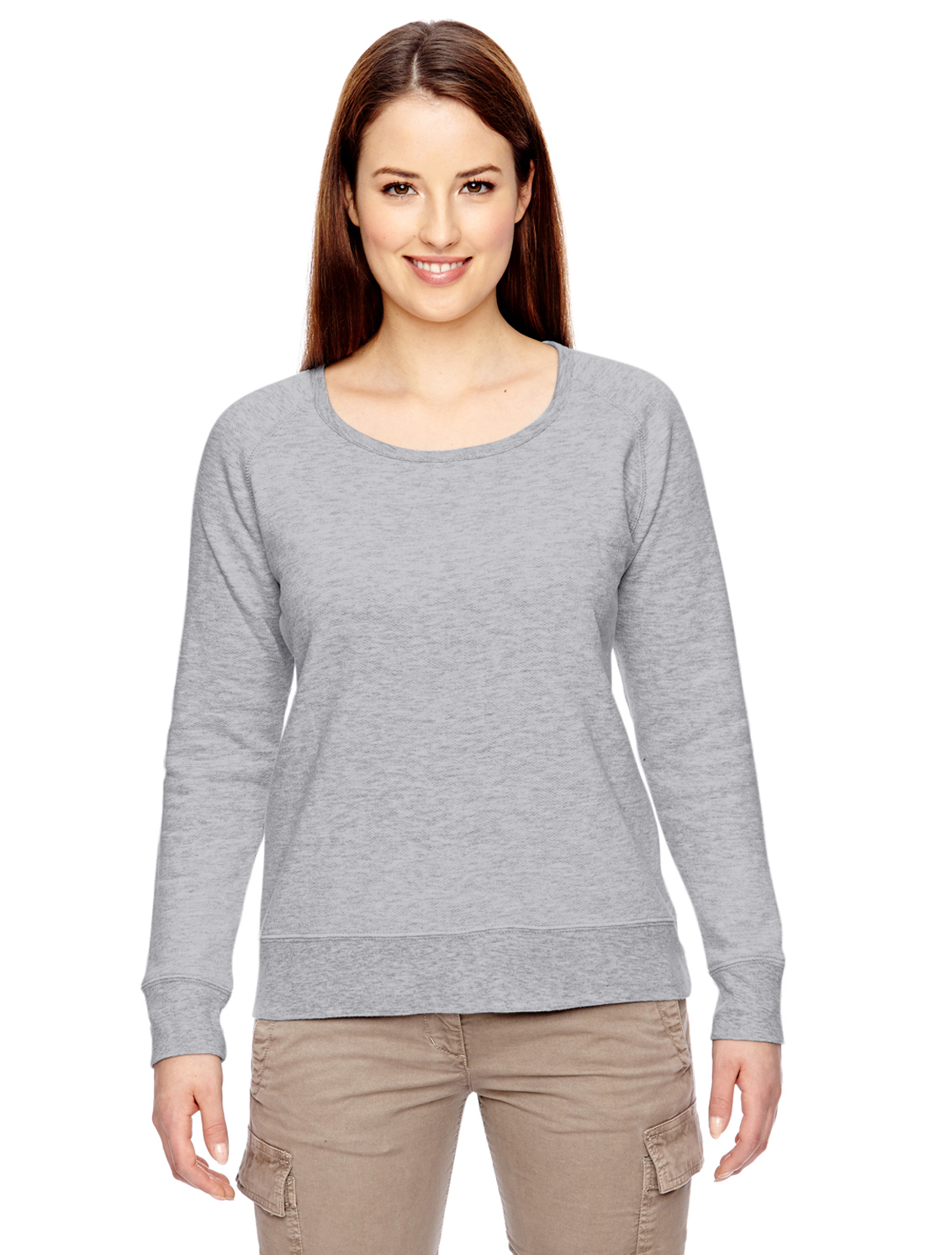 Ladies’ 7 oz. Organic/Recycled Heathered Fleece Raglan Pullover