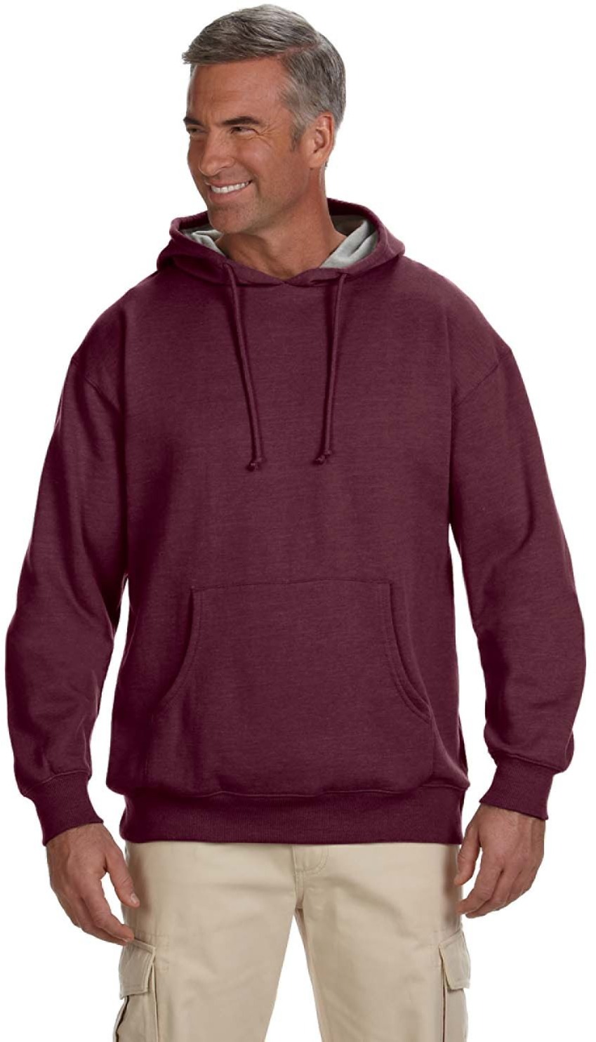 Adult 7 oz. Organic/Recycled Heathered Fleece Pullover Hood