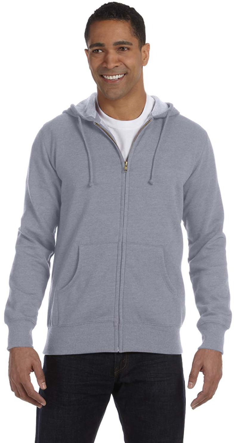 Men’s 7 oz. Organic/Recycled Heathered Full-Zip Hood