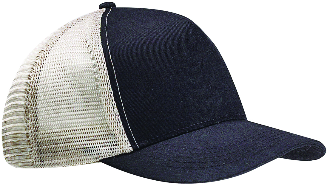 Recycled Semi-Curve 5-Panel Trucker