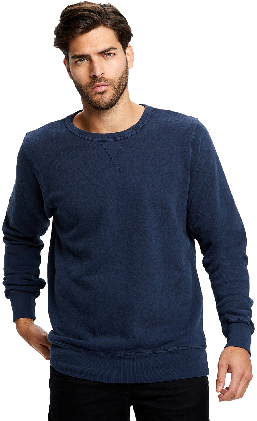 Men’s Garment-Dyed Heavy French Terry Crewneck Sweatshirt
