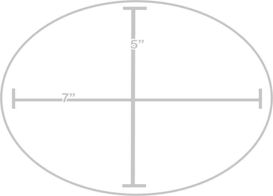 7 x 5 oval circle