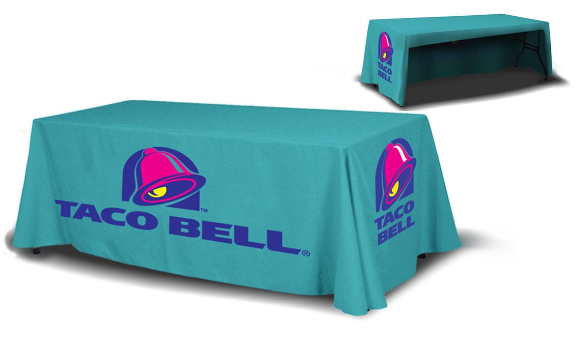 8 foot table cover open back