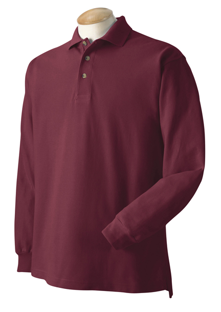 Harriton 5.6 oz. Easy Blend Long-Sleeve Polo