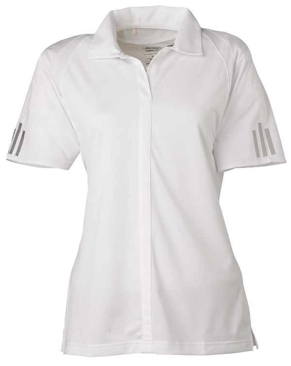 Adidas Golf Ladies’ ClimaLiteÂ® 3-Stripes Cuff Polo