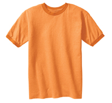Authentic Pigment 6 oz. Direct-Dyed Heather Ringer T-Shirt