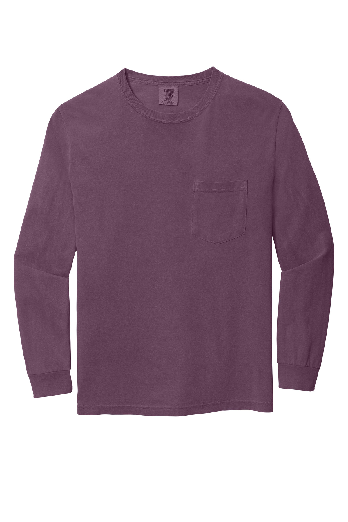COMFORT COLORS Heavyweight Ring Spun Long Sleeve Pocket Tee.