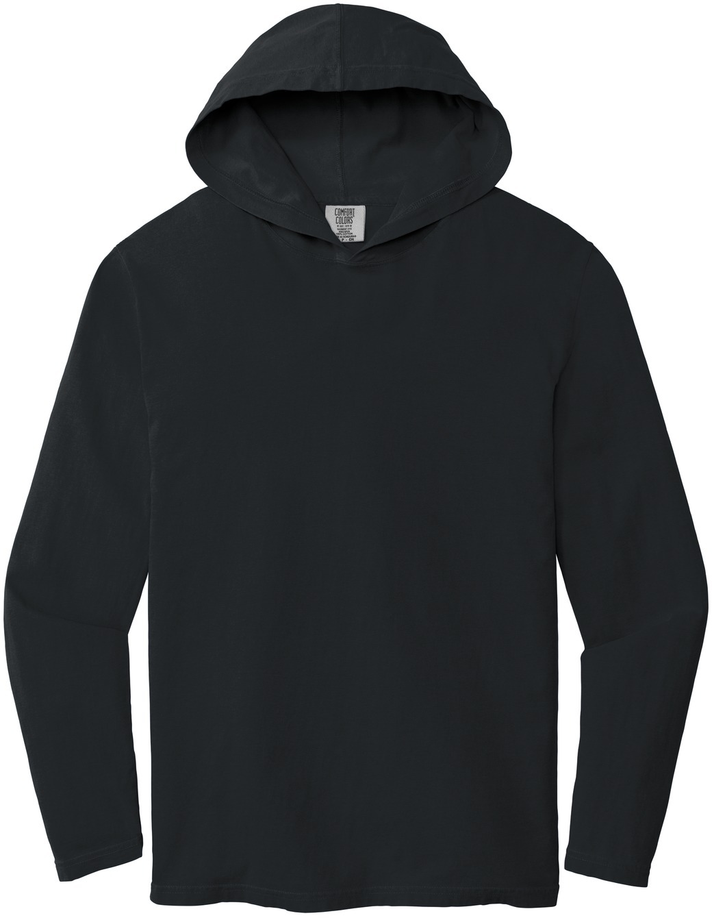 COMFORT COLORS Heavyweight Ring Spun Long Sleeve Hooded Tee.