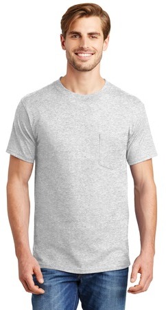 Hanes Beefy-T – 100% Cotton T-Shirt with Pocket.