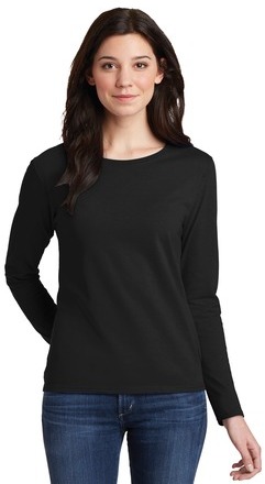 Gildan Ladies Heavy Cotton 100% Cotton Long Sleeve T-Shirt.