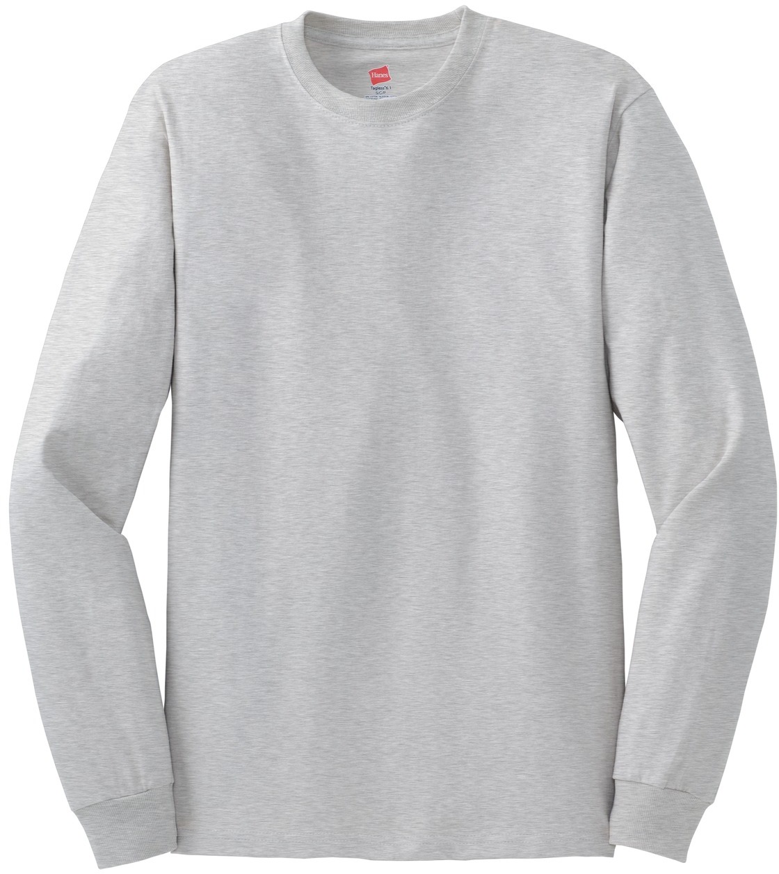 Hanes – Tagless 100% Cotton Long Sleeve T-Shirt.