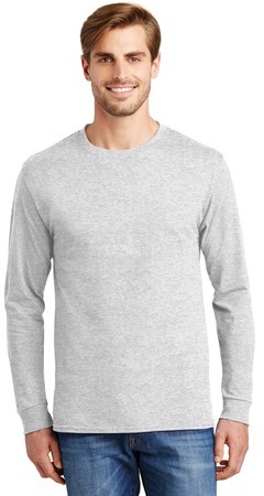 Hanes – Tagless 100% Cotton Long Sleeve T-Shirt.