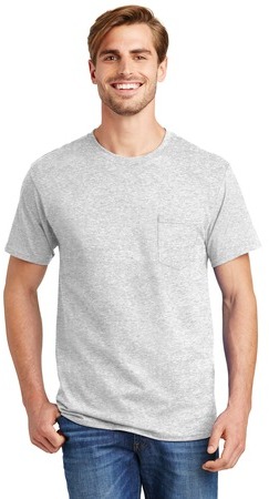 Hanes – Tagless 100% Cotton T-Shirt with Pocket.