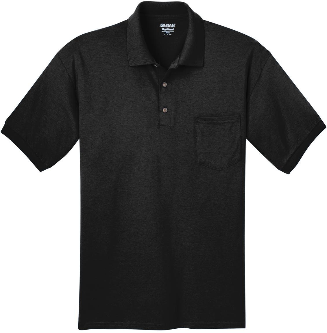 Gildan DryBlend 6-Ounce Jersey Knit Sport Shirt with Pocket.