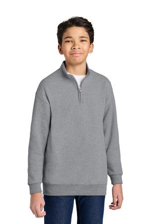 JERZEES Youth NuBlend 1/4-Zip Cadet Collar Sweatshirt