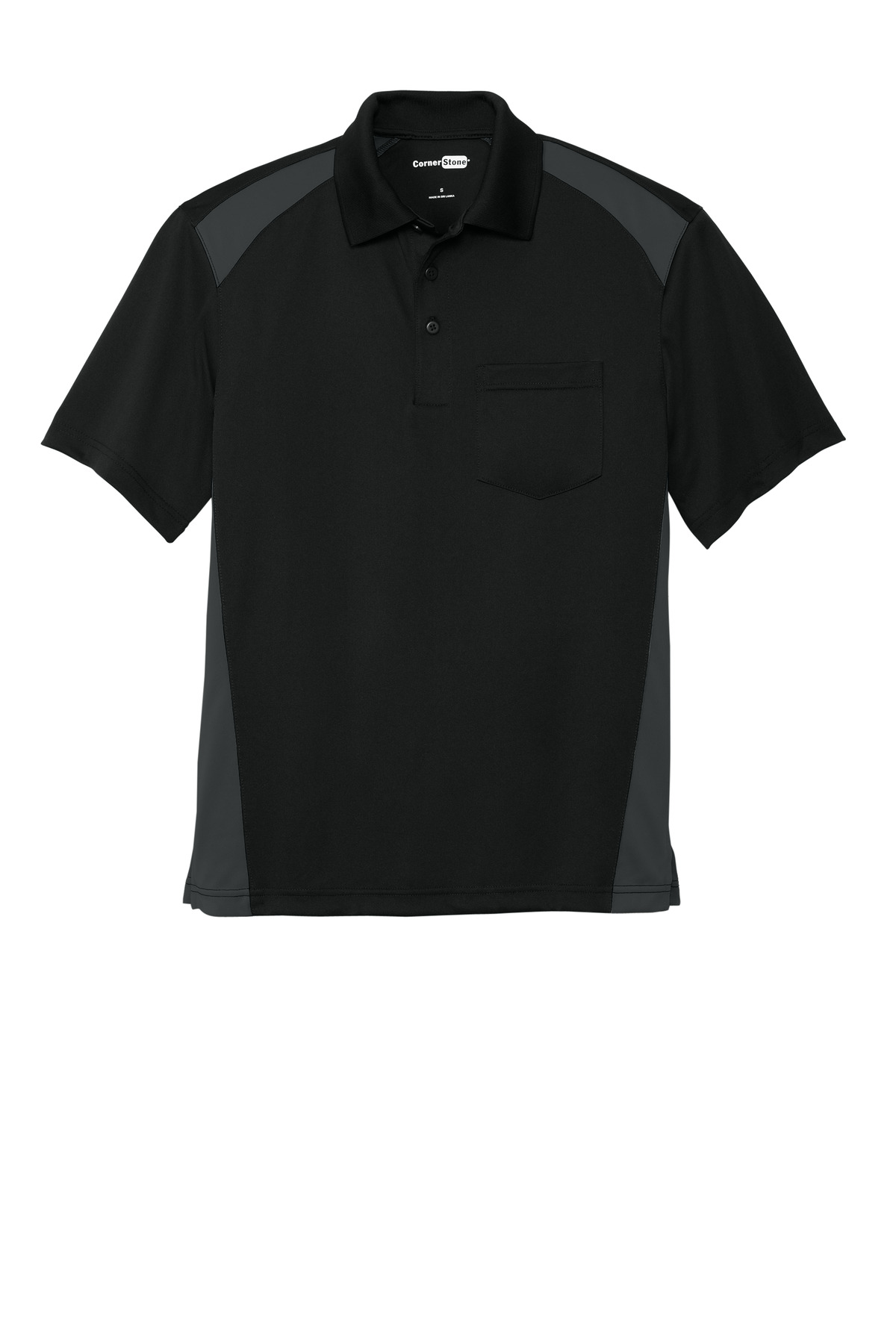 CornerStone Select Snag-Proof Two Way Colorblock Pocket Polo