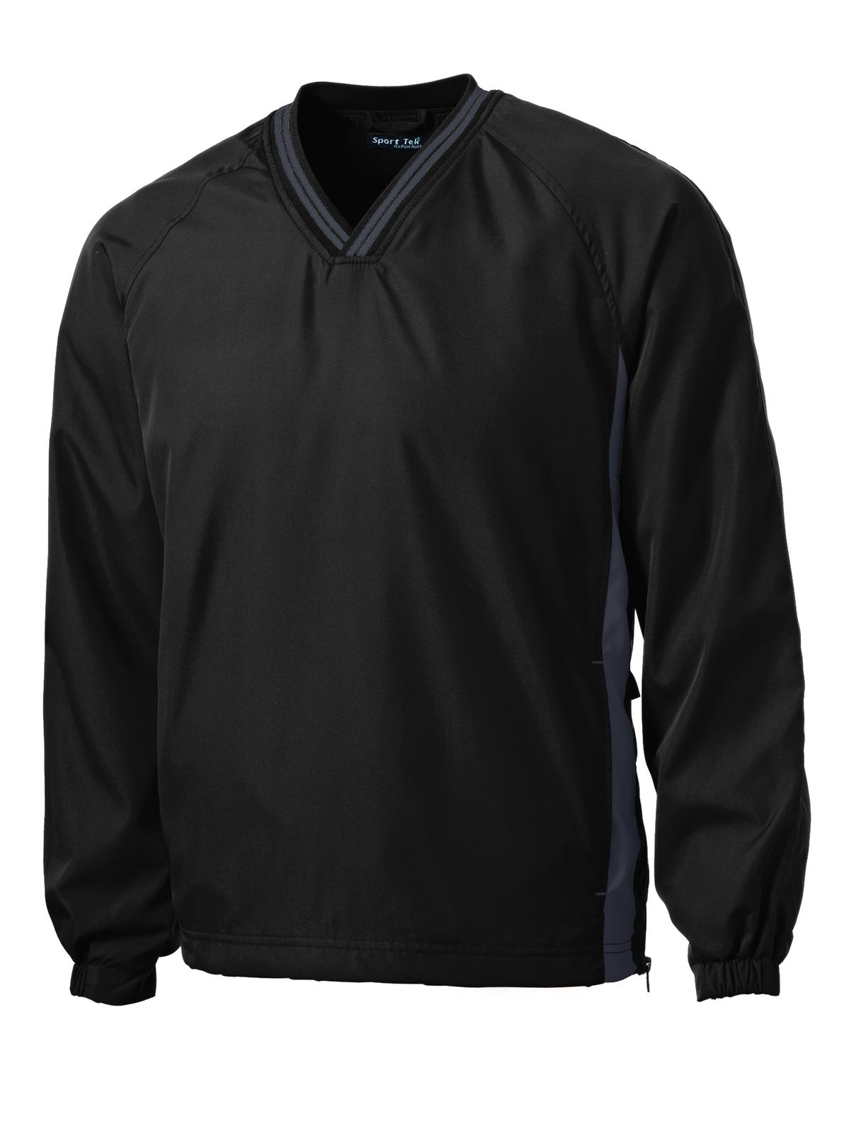 Sport-Tek Tipped V-Neck Raglan Wind Shirt