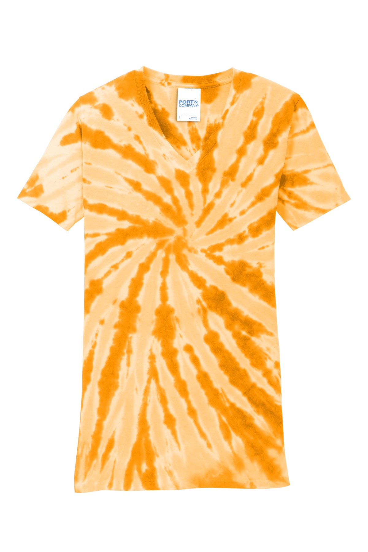 Port & Company Ladies Tie-Dye V-Neck Tee