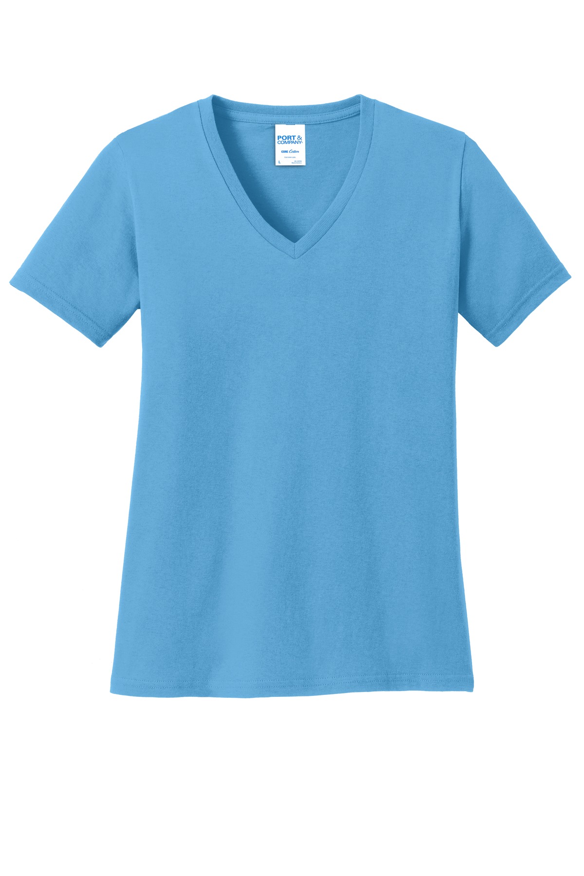 Port & Company Ladies Core Cotton V-Neck Tee