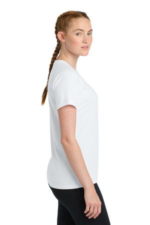 Sport-Tek Ladies PosiCharge Tri-Blend Wicking Scoop Neck Raglan Tee