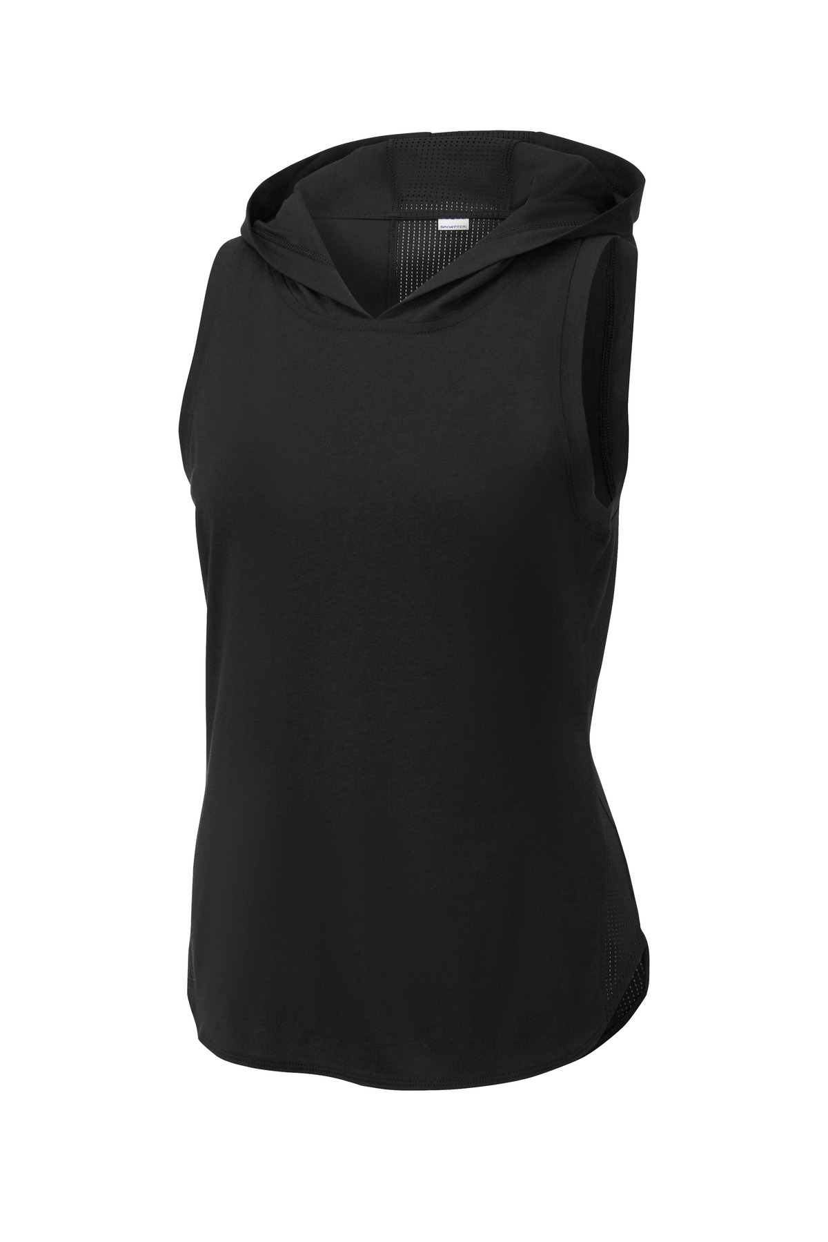 Ladies PosiCharge Tri-Blend Wicking Draft Hoodie Tank.