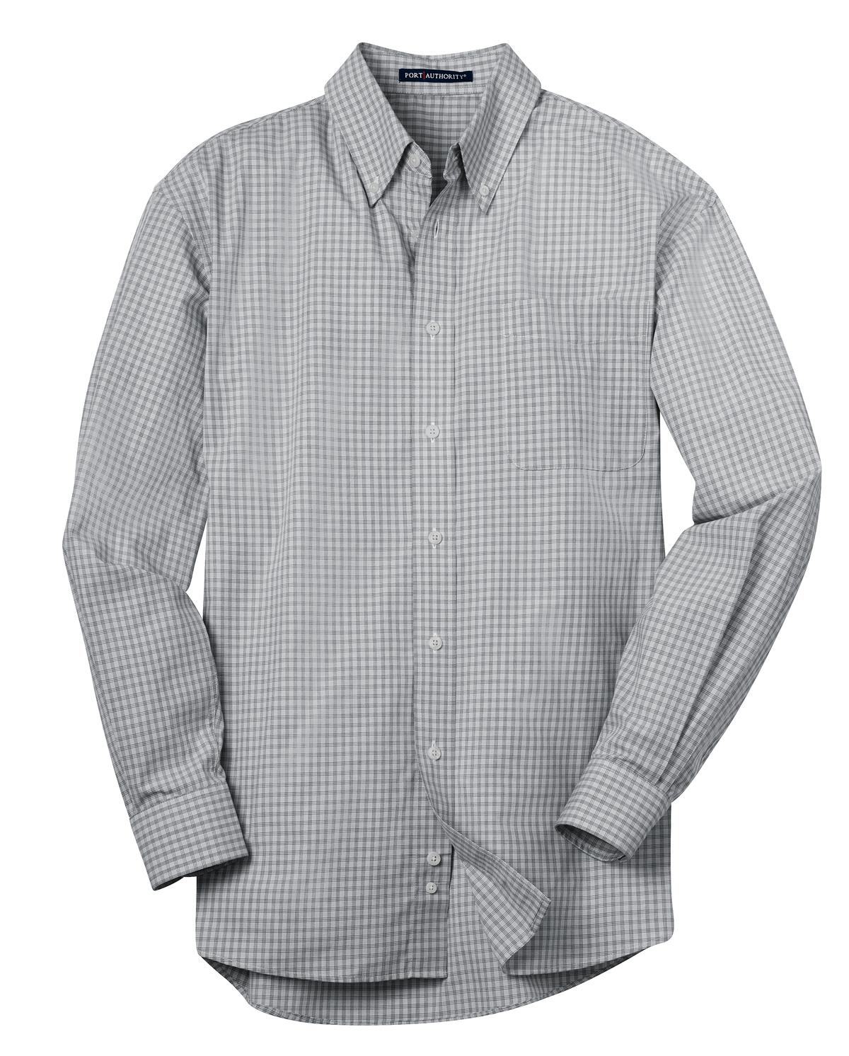 Port Authority Plaid Pattern Easy Care Shirt