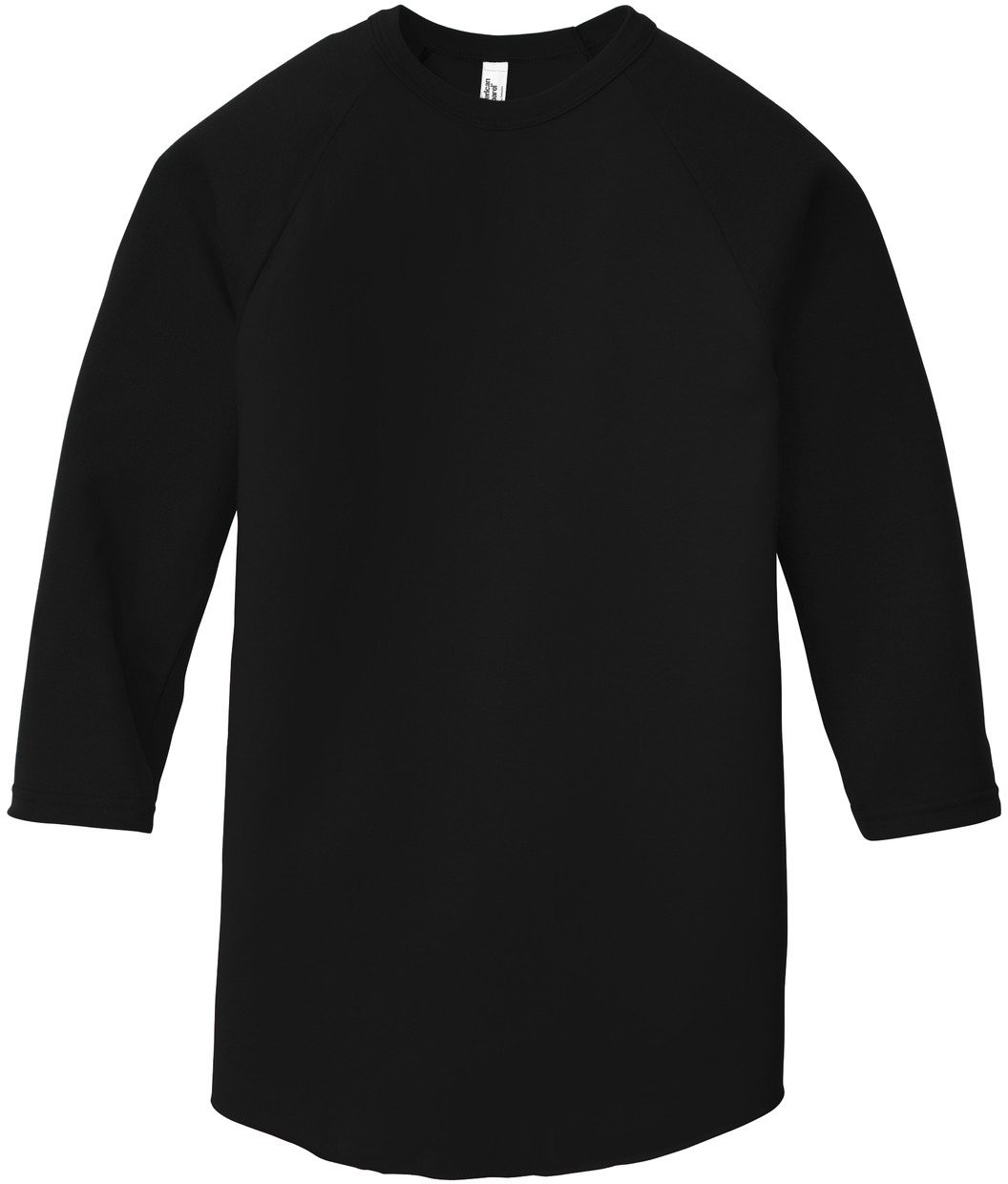 Poly-Cotton 3/4-Sleeve Raglan T-Shirt.