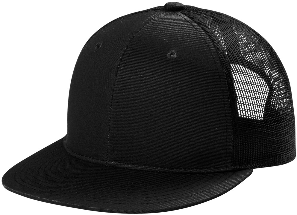 Snapback Flat Bill Trucker Cap