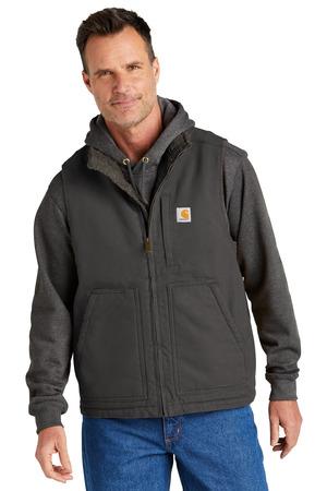 Sherpa-Lined Mock Neck Vest