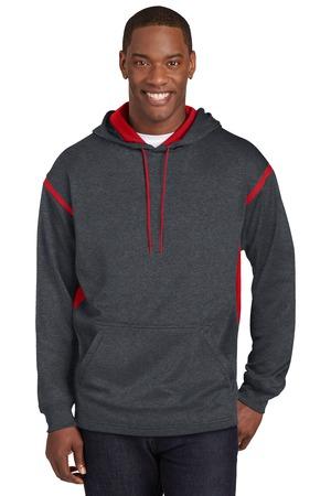 Sport-Tek Tech Fleece Colorblock Hooded Sweatshirt