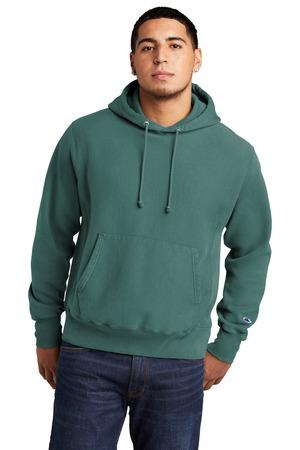 Reverse Weave Garment-Dyed Hooded Sweatshirt.
